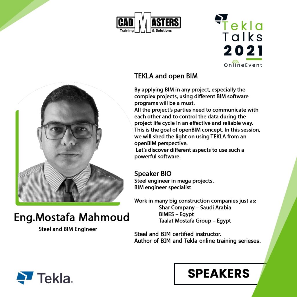 6. Mostafa Mahmoud - CAD Masters - Tekla Talks 2021 - Egypt